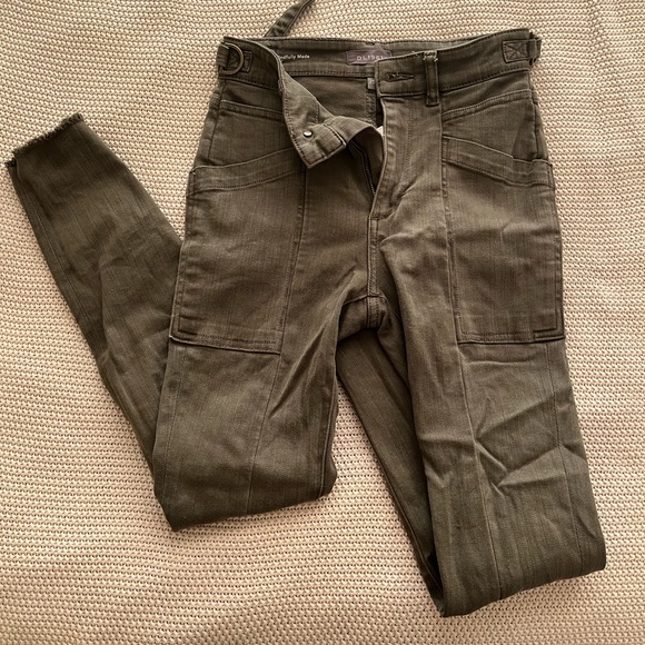 DL1961 Farrow Cropped High Rise Instasculpt Skinny Jeans in Kale 25 - Picture 2 of 2